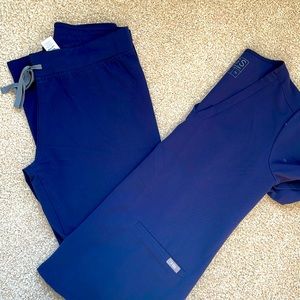 Figs Livingston scrub pants and Catalina 3 pocket scrub top